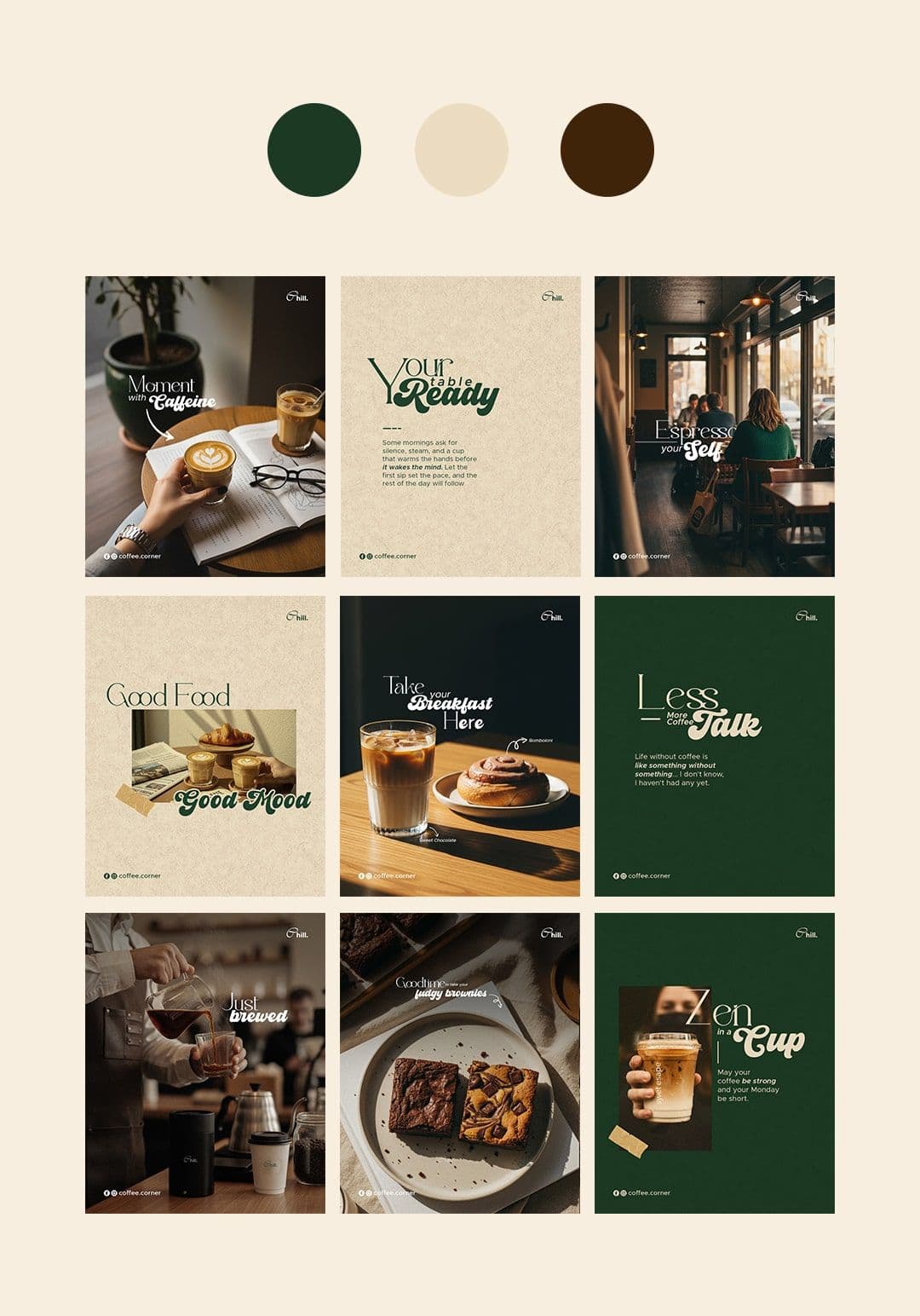 Coffee Shop instagram grid