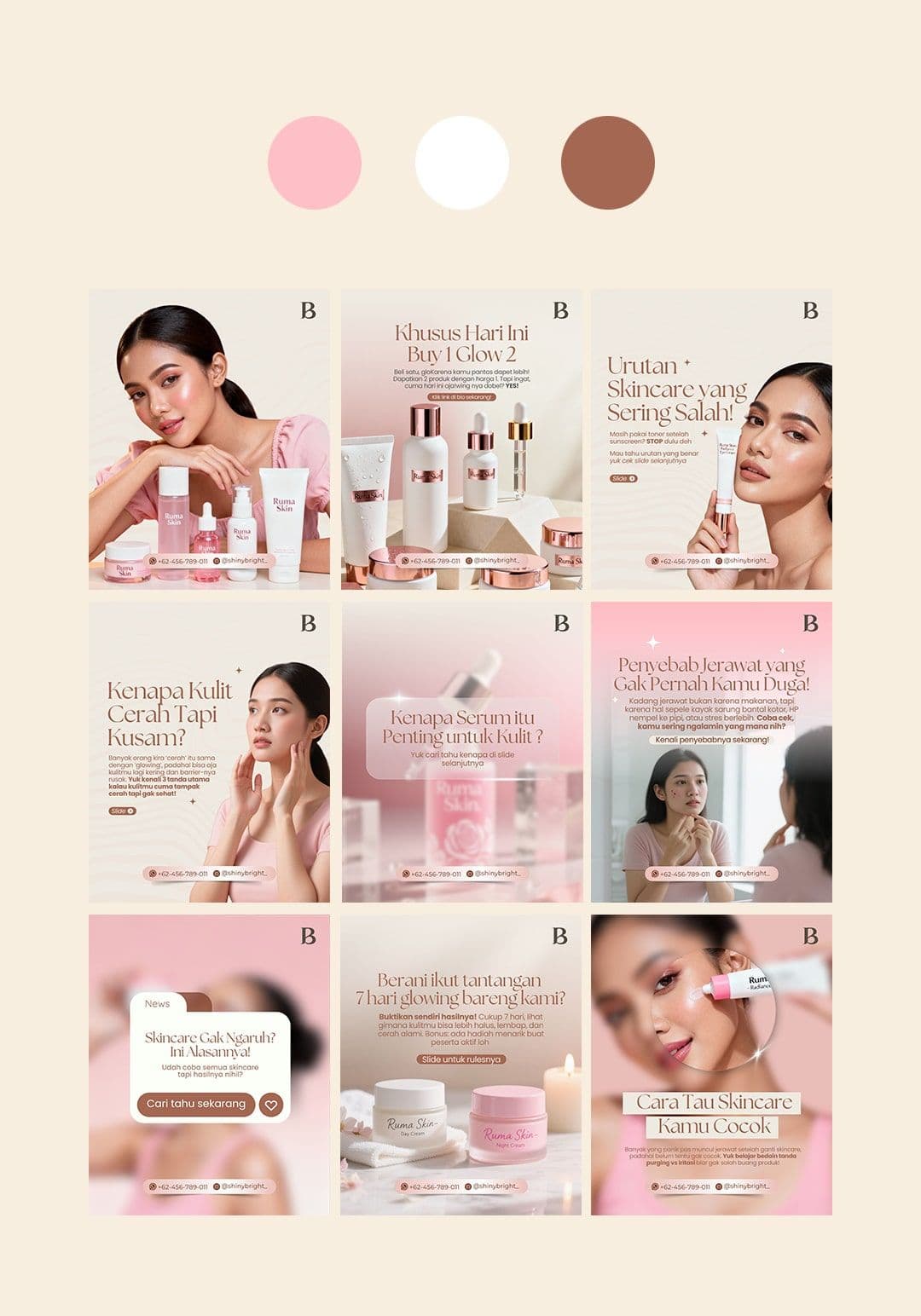 Beauty instagram grid