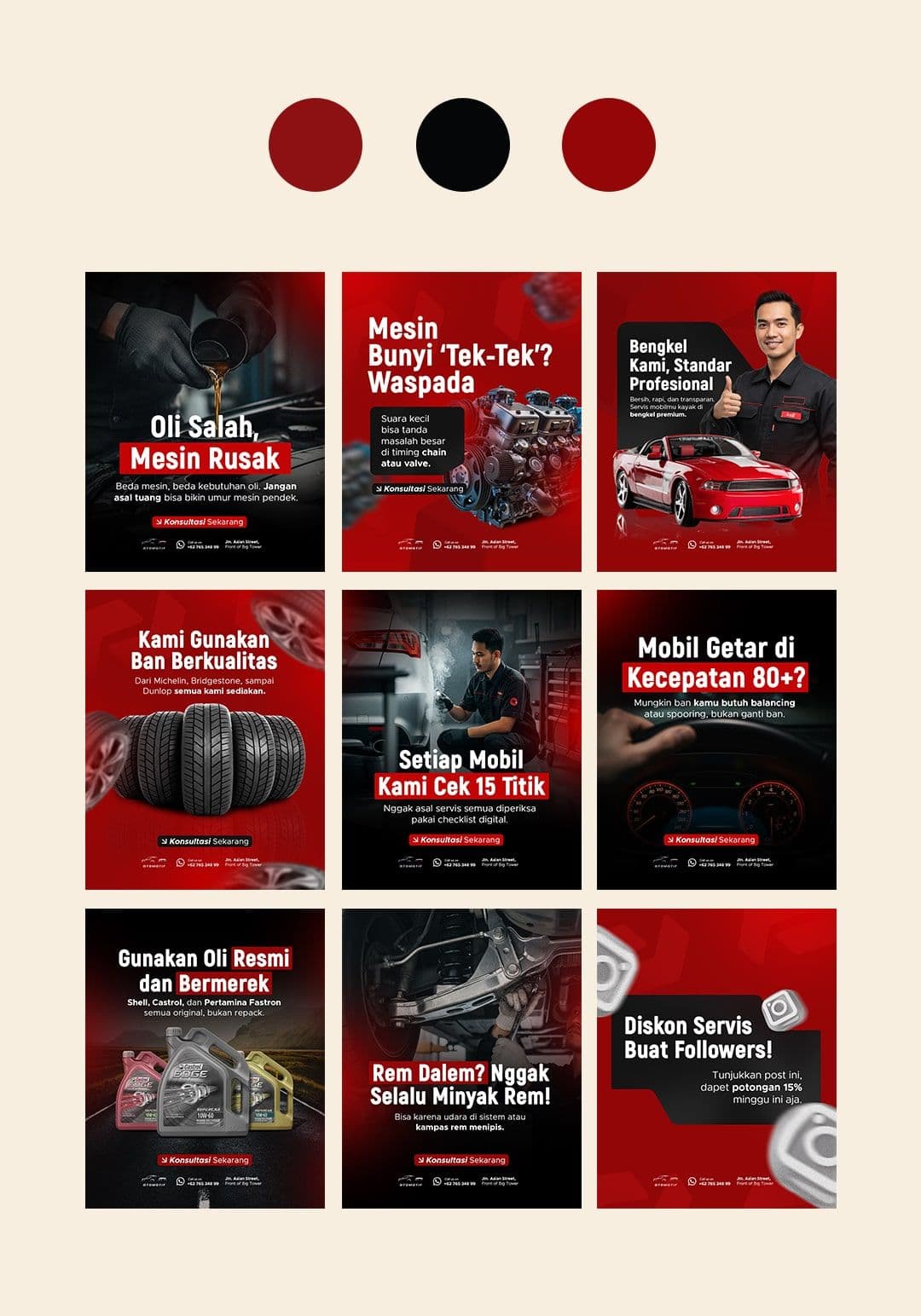 Automotive instagram grid