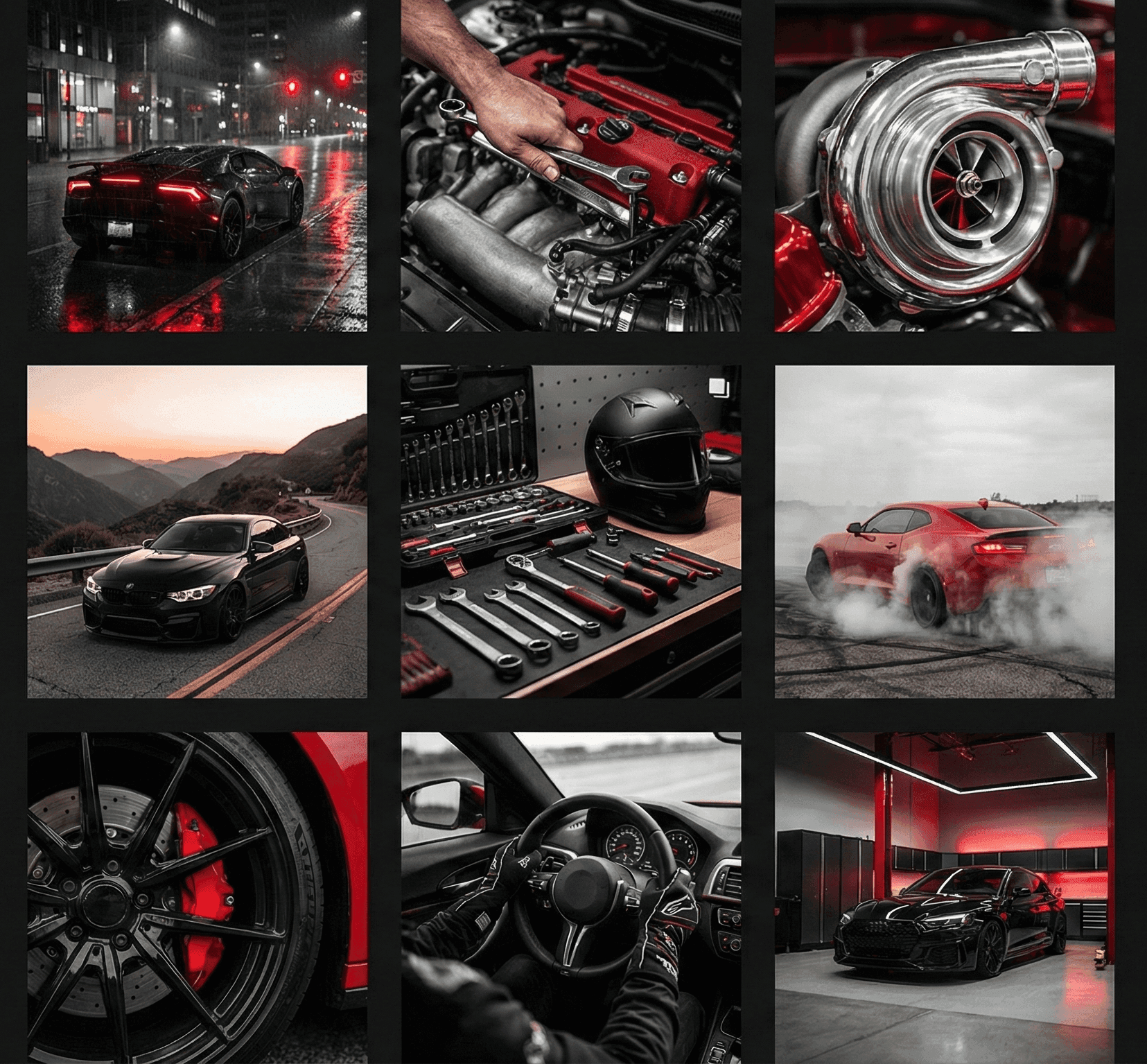 Automotive instagram grid