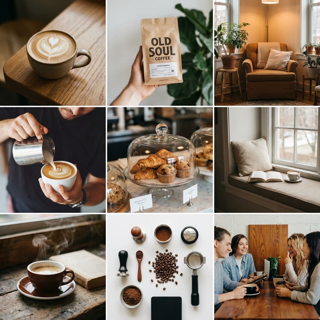 Coffee Shop instagram grid